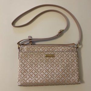 Tommy Hilfiger Light Pink and White Cross Body Bag